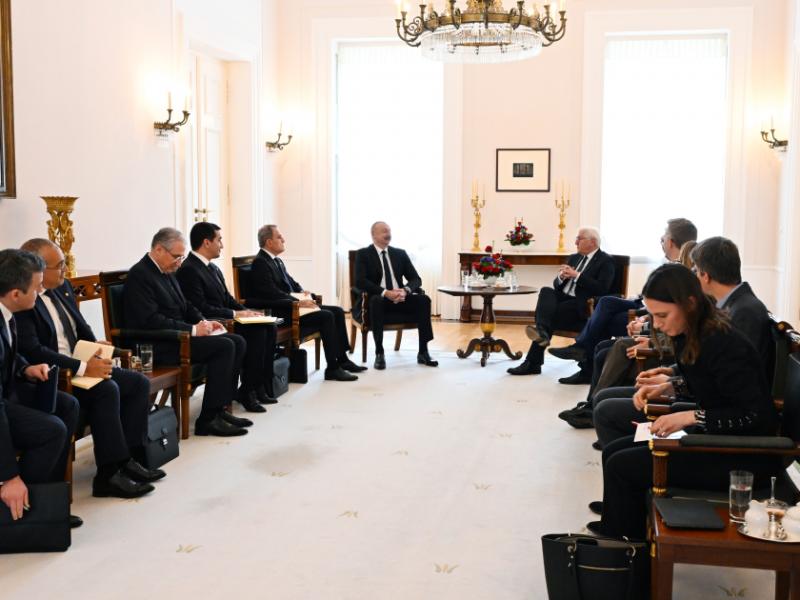 President Ilham Aliyev held one-on-one meeting with President of Germany Frank-Walter Steinmeier